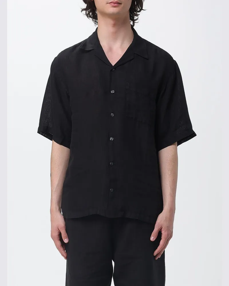 120% Lino Hemd herren Schwarz