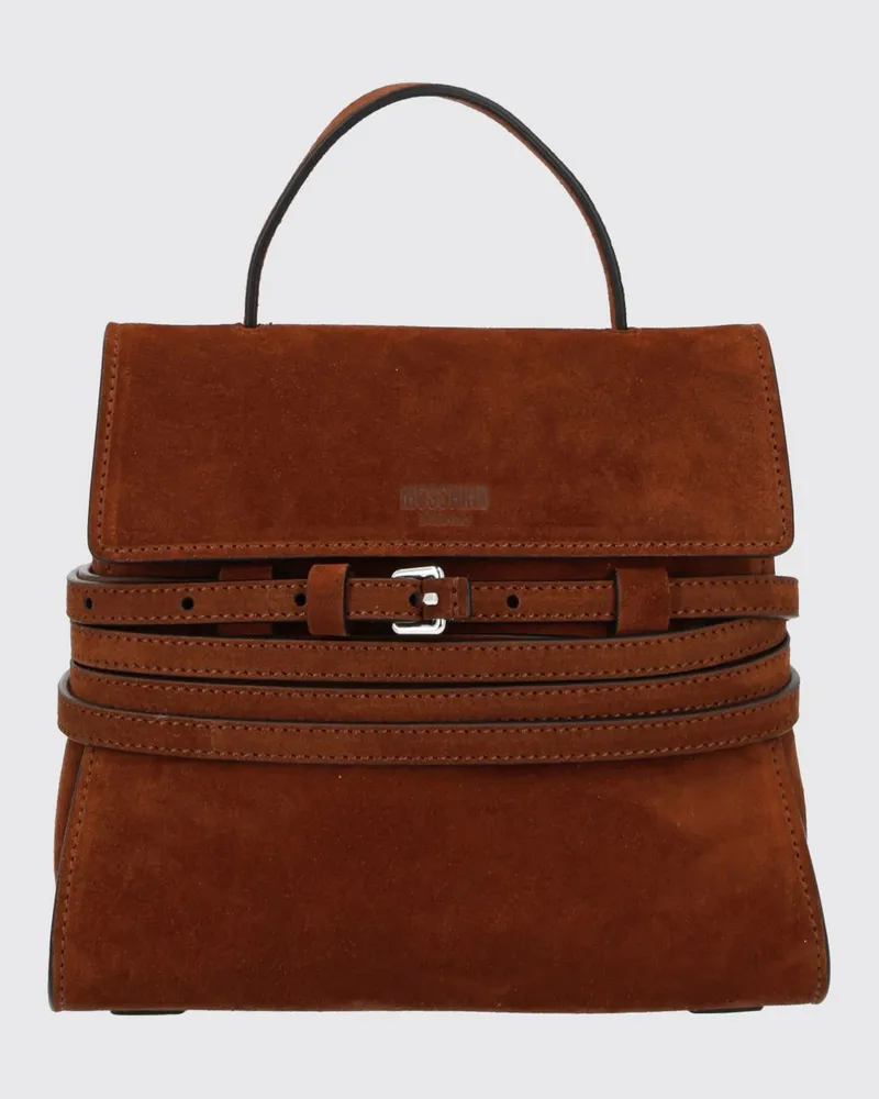 Moschino Tie Me Wildledertasche Burnt