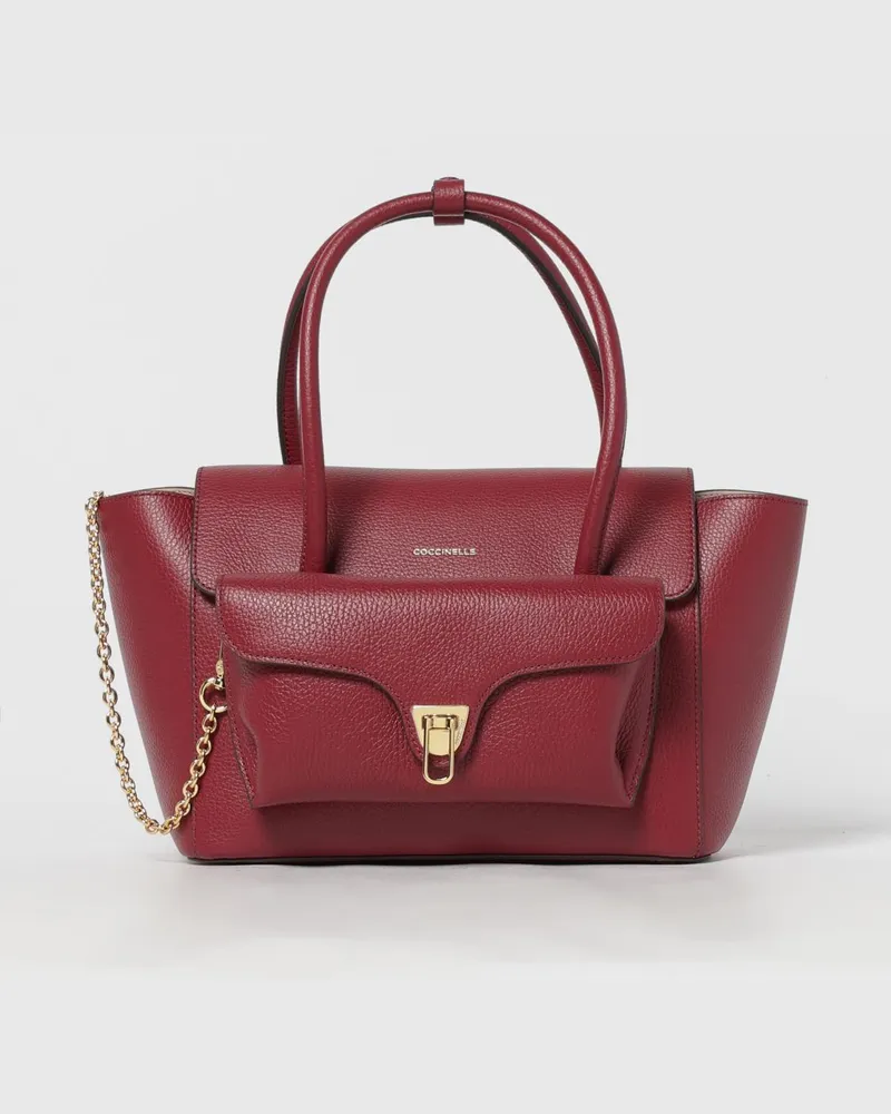 Coccinelle Schultertasche damen Burgunderrot