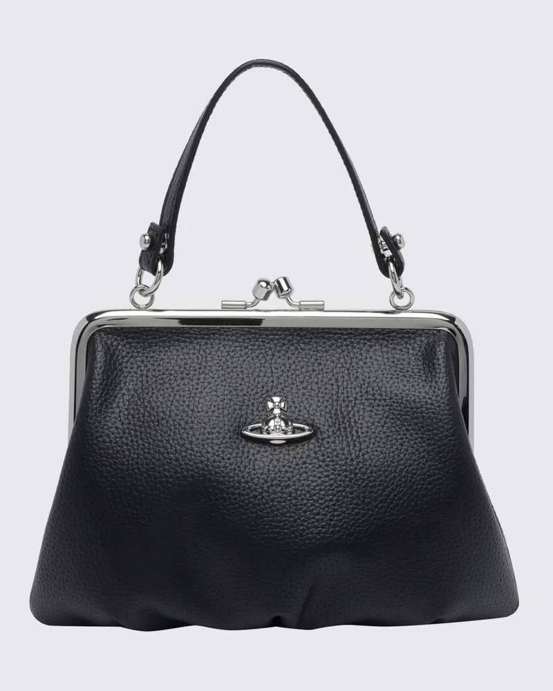 Vivienne Westwood Granny Frame Purse Mini-Tasche aus Kunstleder mit Orb-Logo Schwarz