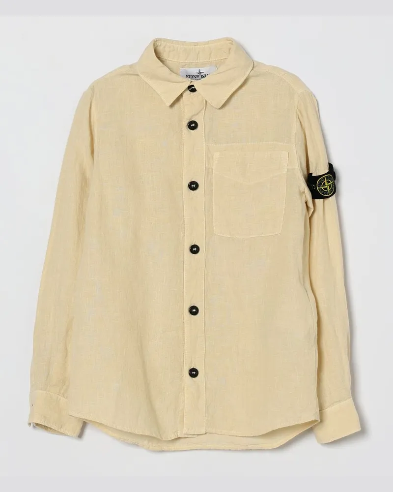 Stone Island Freizeit-Leinenhemd Stone Island Yellow