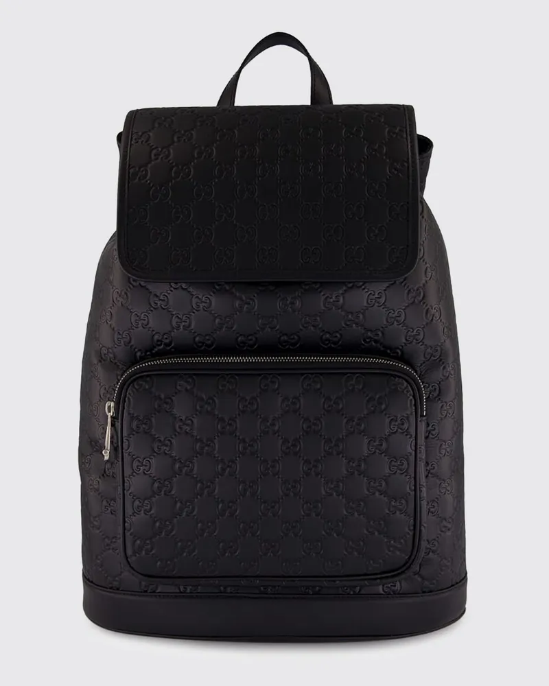 Gucci GG Rucksack aus Kalbsleder Schwarz