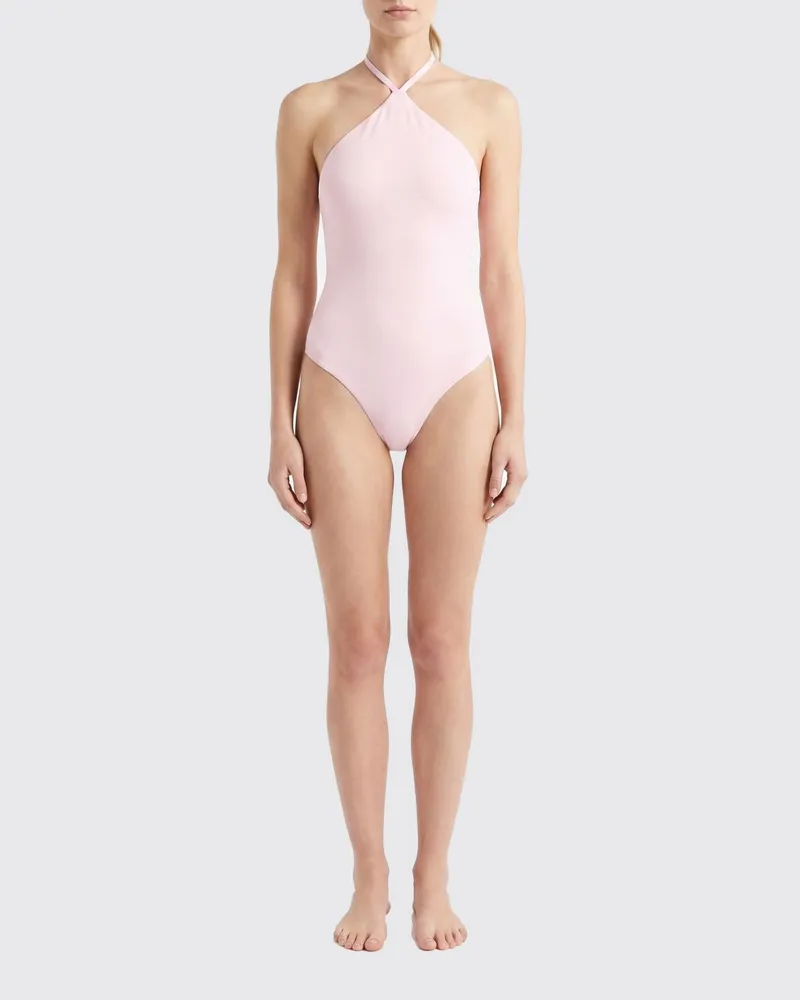 Jacquemus Einteiliger Badeanzug von mit offenem Rücken und Bindebändern Pink