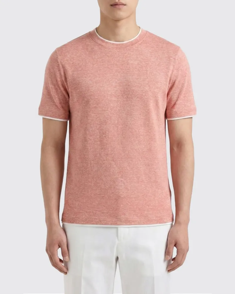 Brunello Cucinelli T-shirt herren Peach