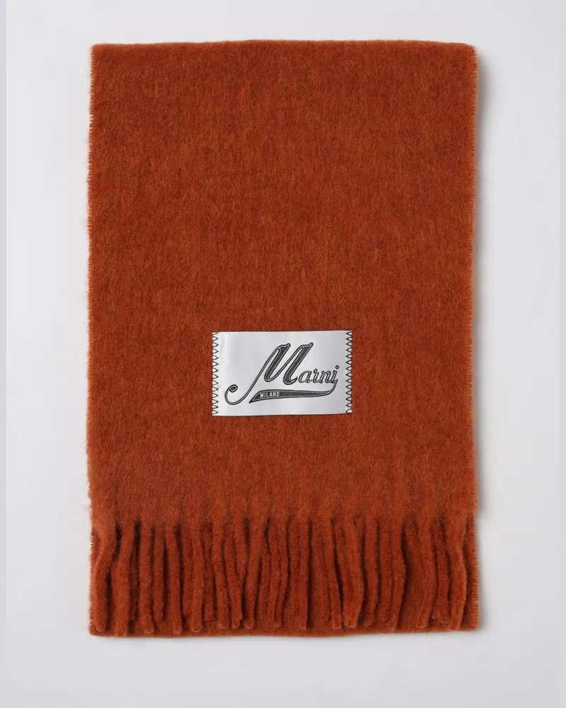 Marni Schal damen Rostbraun