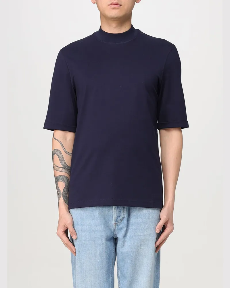 Brunello Cucinelli T-shirt herren Blau