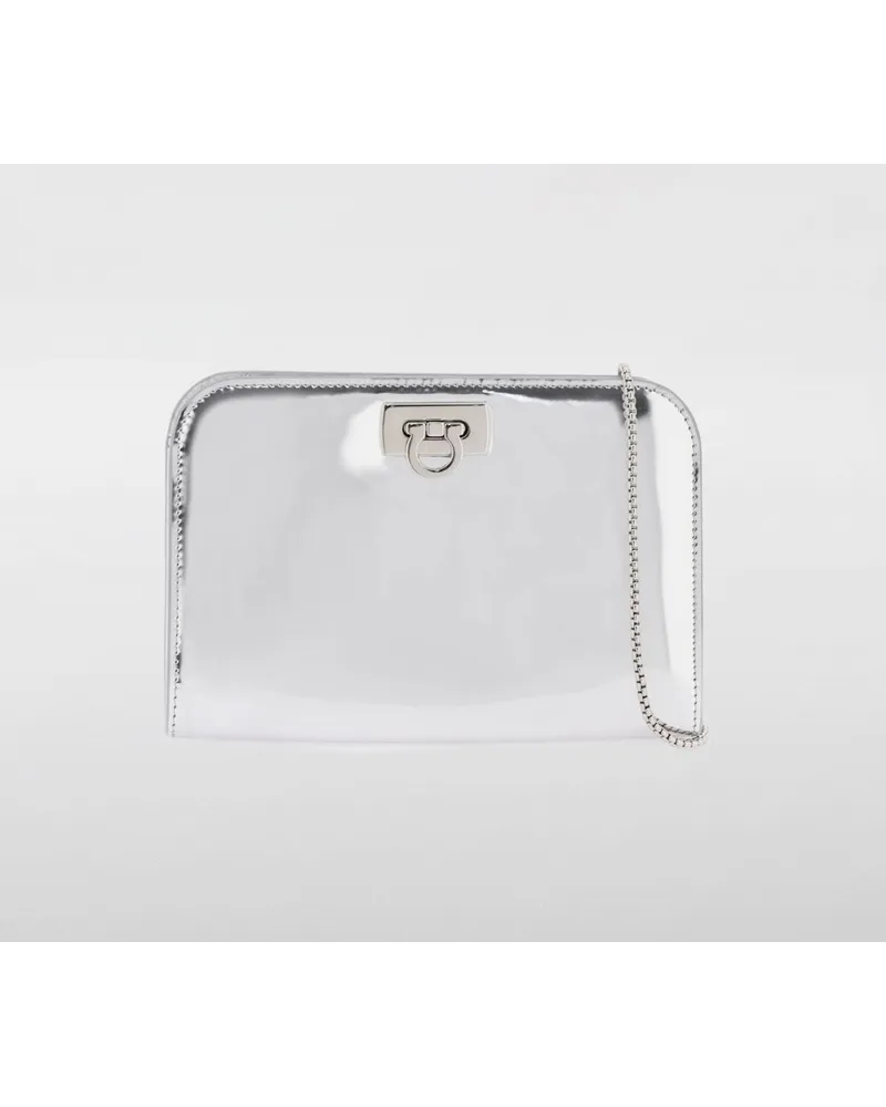 Ferragamo Schultertasche Silber