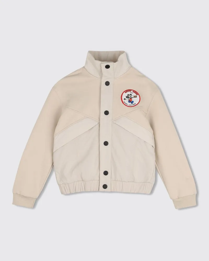 Marc Jacobs Bomberjacke für Jungen aus Fleece und Jersey mit Patches Yellow