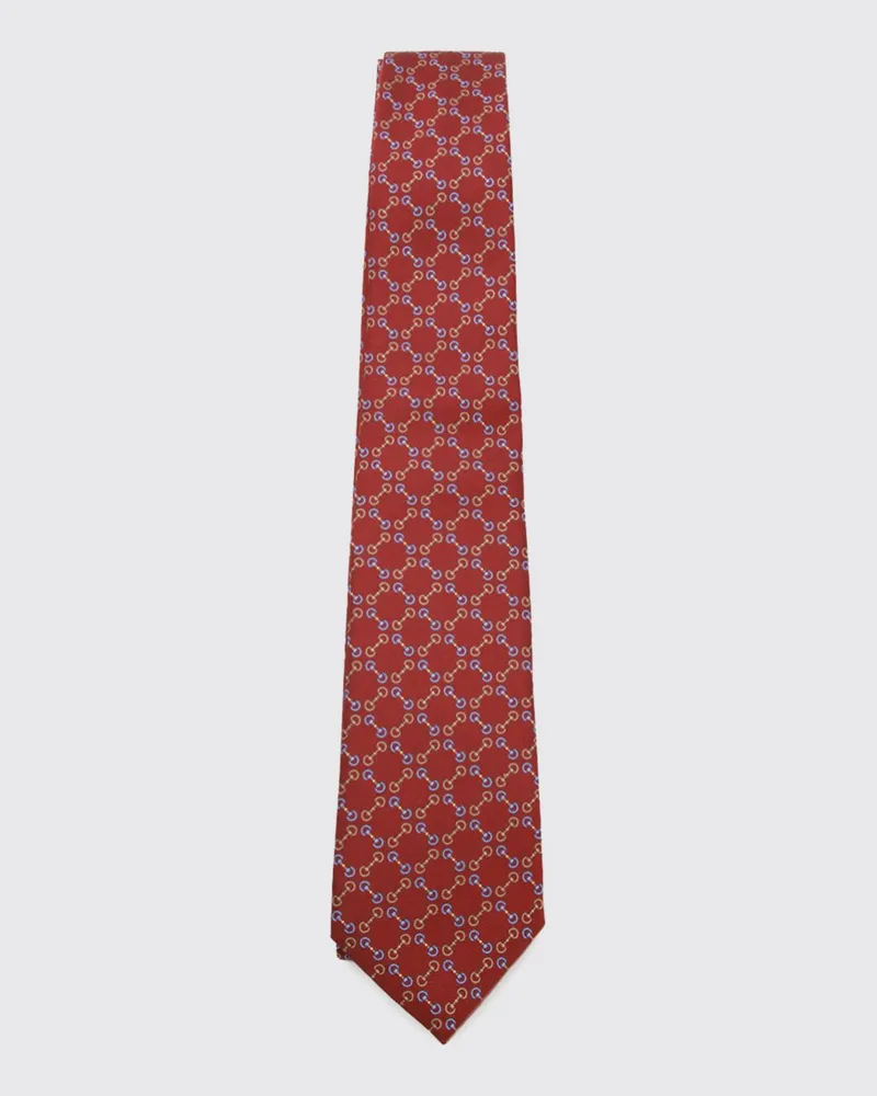 Gucci Horsebit-Seidenkrawatte von mit grafischem Druck Schwarz
