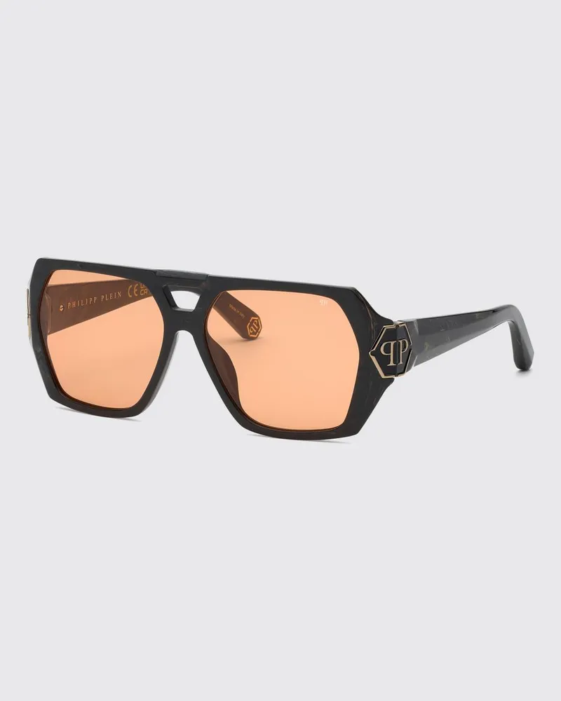 Philipp Plein Sonnenbrille Brave aus Acetat Schwarz