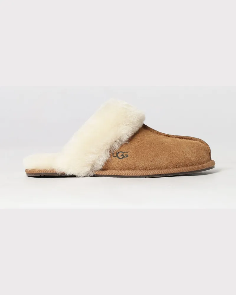 UGG Scuffette II Mules aus Veloursleder und Shearling mit runder Spitze Braun
