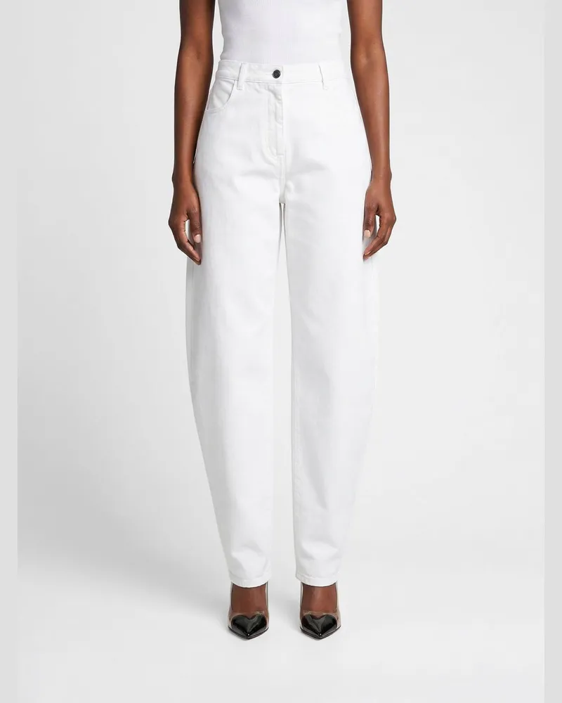 Alaïa Baggy-Jeans aus Baumwolldenim Weiß