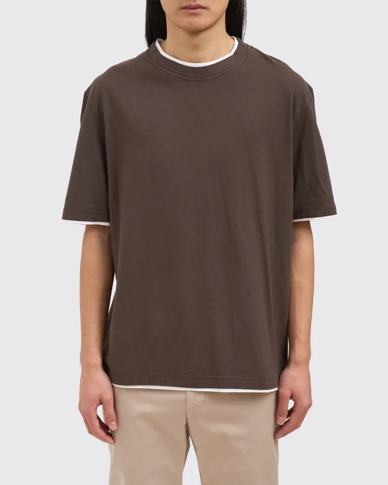 Paolo Pecora Milano T-shirt herren Braun
