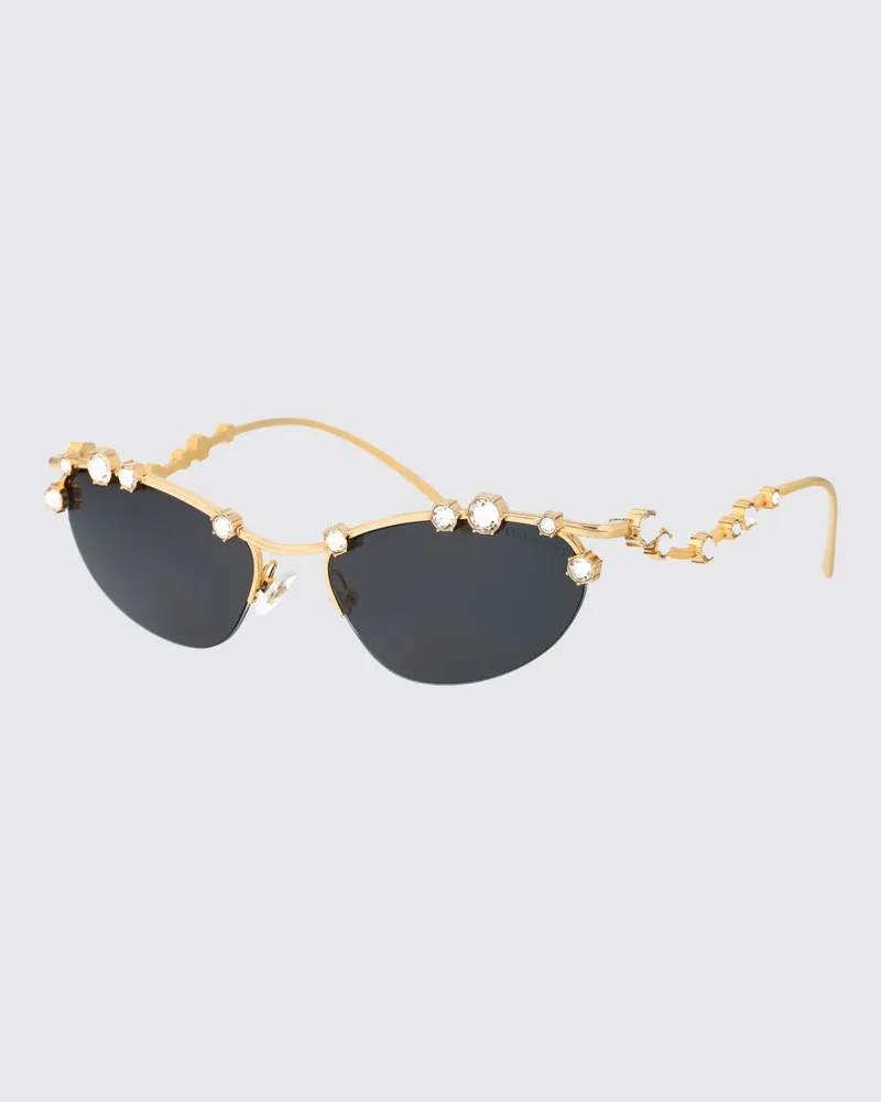 Swarovski 0SK7016 Sonnenbrille von aus Metall mit eingefassten -Kristallen Gold