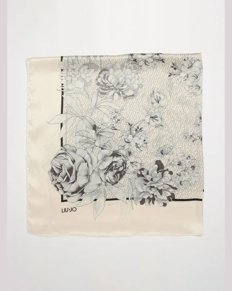 Liu Jo Peony Foulard aus bedrucktem Polyester Bunt
