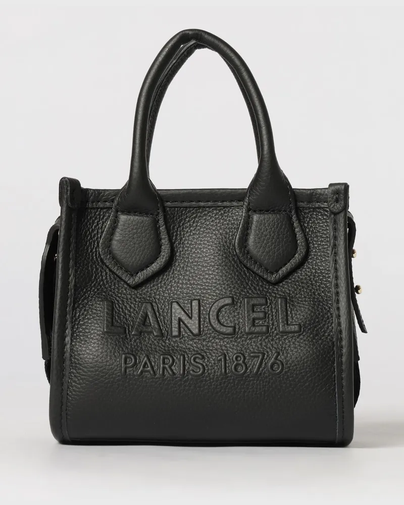 Lancel Jour Tasche aus genarbtem Leder Schwarz