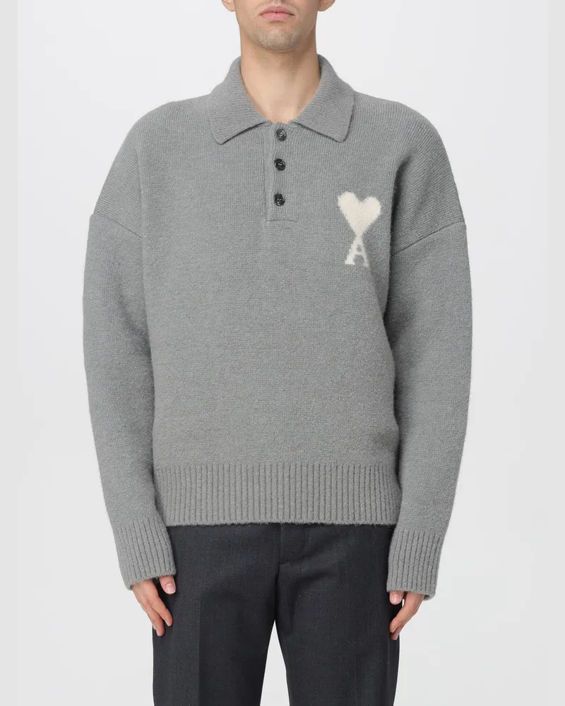 AMI Paris Polo herren Grau