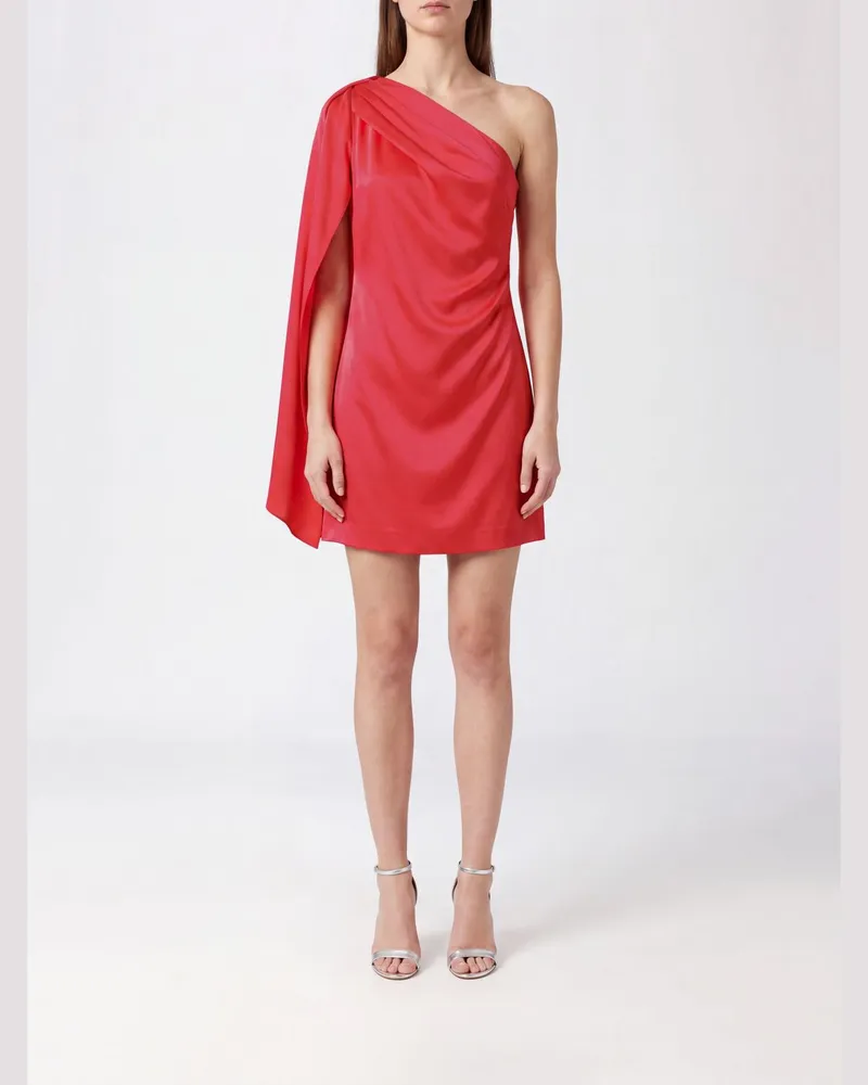 Stella McCartney Asymmetrisches One-Shoulder-Minikleid aus Crêpe für festliche Anlässe Rot