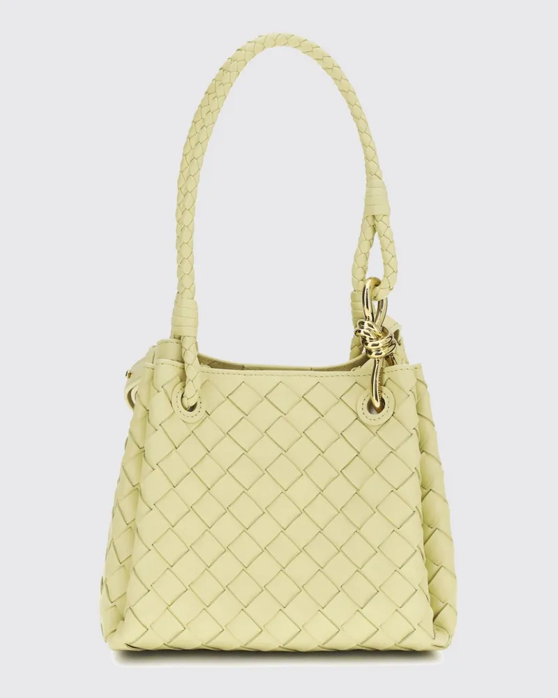 Bottega Veneta Parachute Tasche aus geflochtenem Nappaleder Gelb