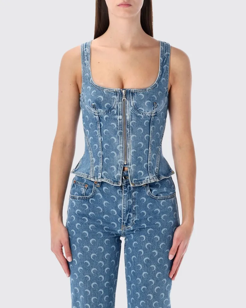 Marine Serre T-shirt damen Blau