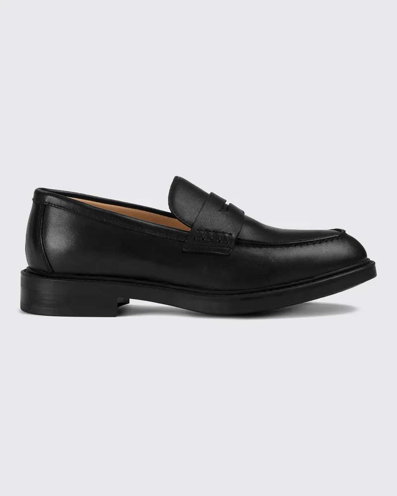 Doucal´s Penny-Loafer aus glattem Kalbsleder mit Gummisohle Schwarz