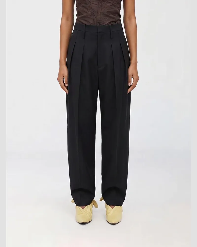 Bottega Veneta Woll-Anzughose Schwarz