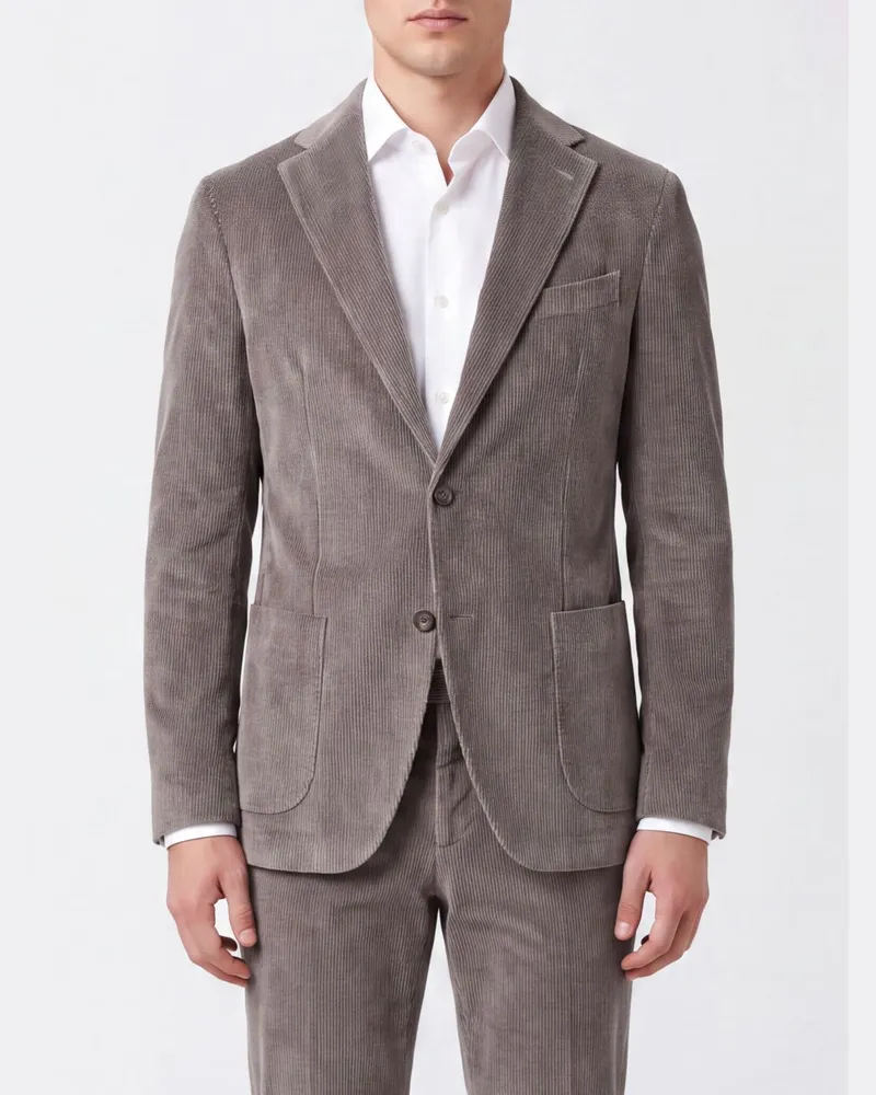 Eleventy Einreihiger Cord-Blazer von mit steigendem Revers Braun