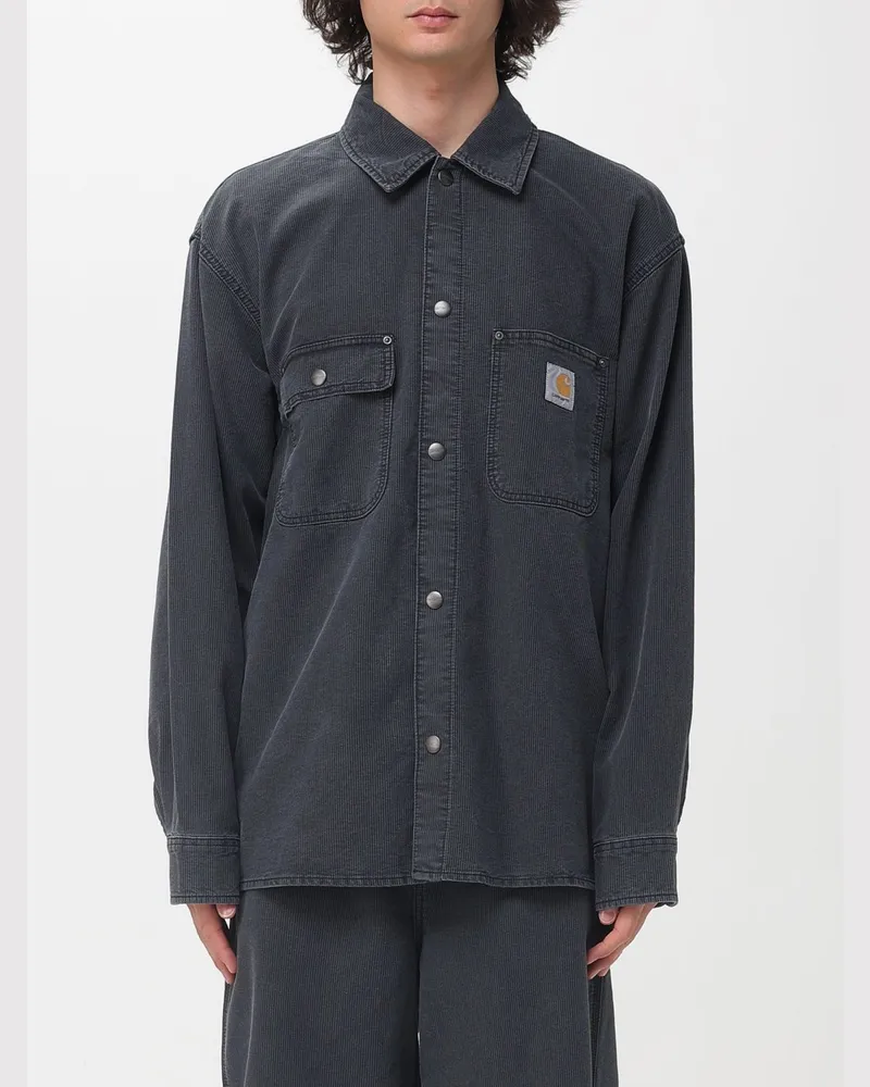 Carhartt WIP Parrish Overshirt aus gerippter Baumwolle Charcoal