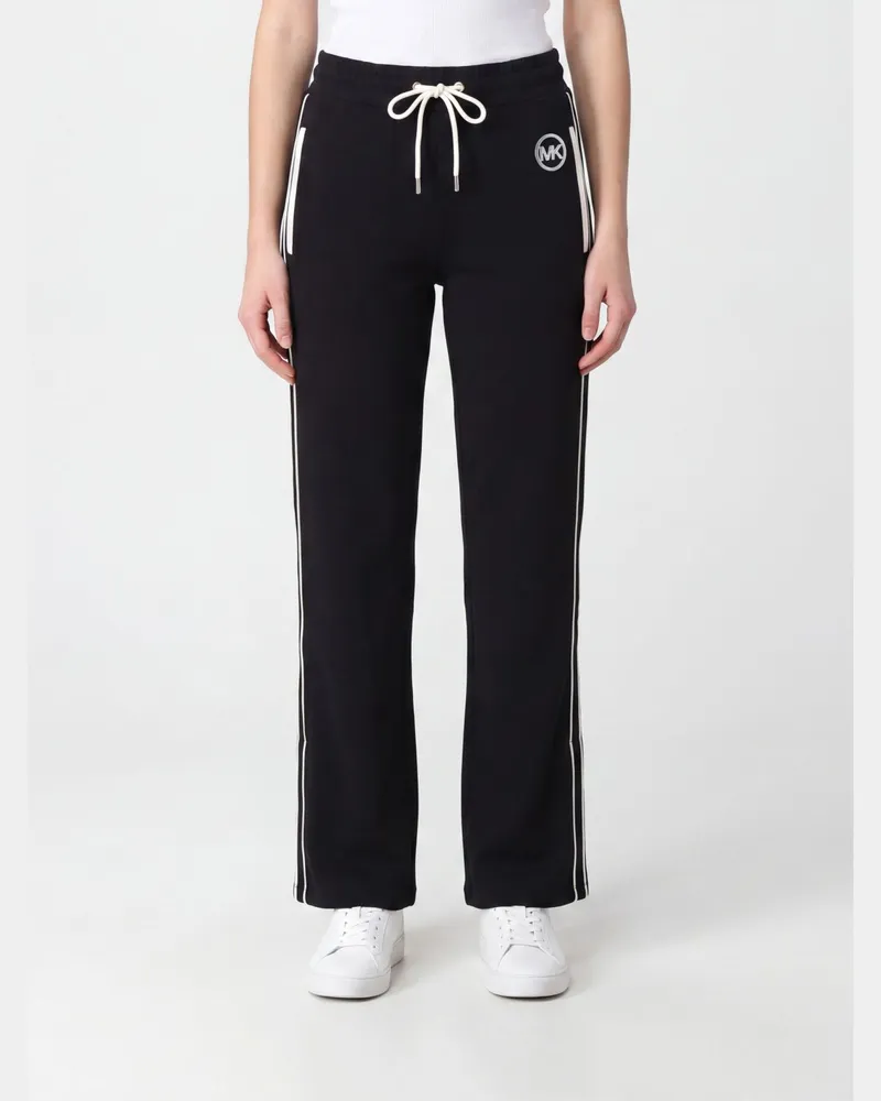 Michael Kors Jersey-Jogginghose mit elastischem Bund und Kontrastlogo Schwarz