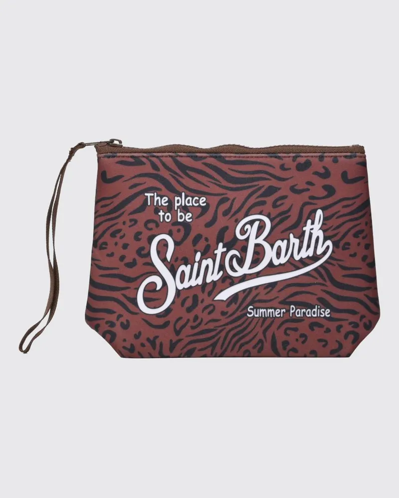 MC2 Saint Barth Aline Pochette aus gestreiftem Polyester Ebony