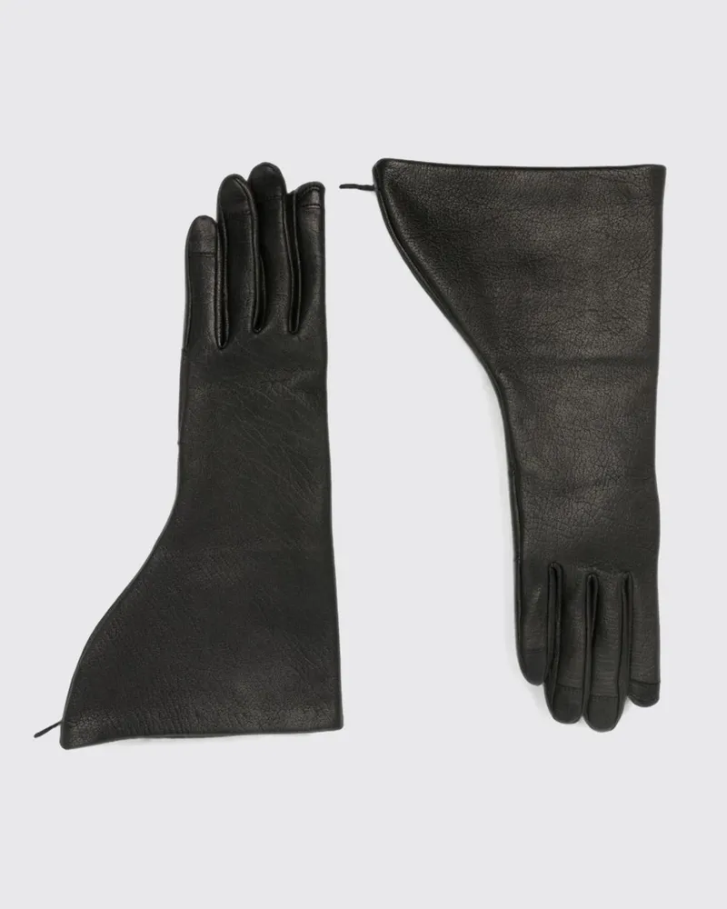 Rick Owens Lange Handschuhe von aus weichem Lammleder Schwarz