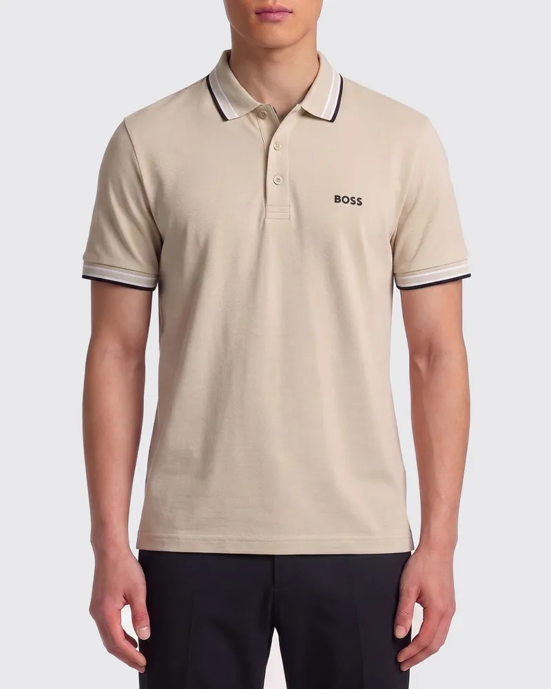 HUGO BOSS Basic Baumwoll-Polohemd Camel