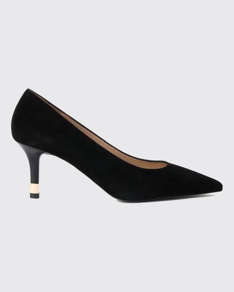 Furla Aria Wildleder-Pumps mit mittlerem Stiletto-Absatz und mandelförmiger Spitze Schwarz