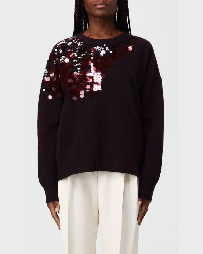 Roberto Collina Pullover damen Burgunderrot