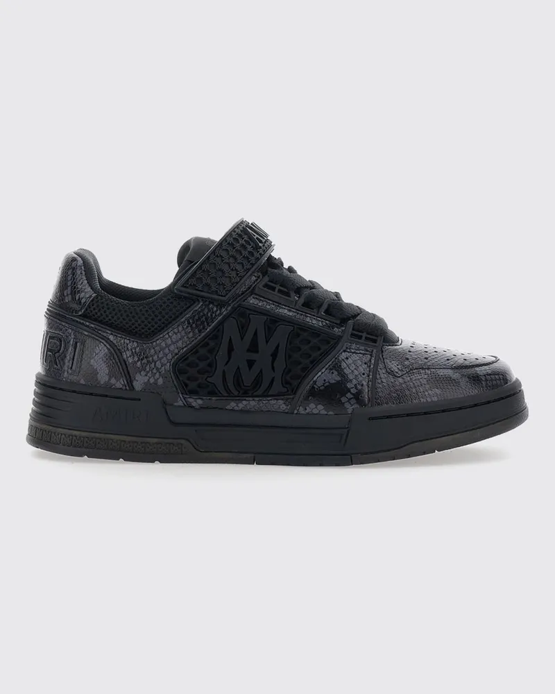 Amiri Leder-Sneaker MA Skyline von mit Python-Print und perforierter Zehenkappe Schwarz