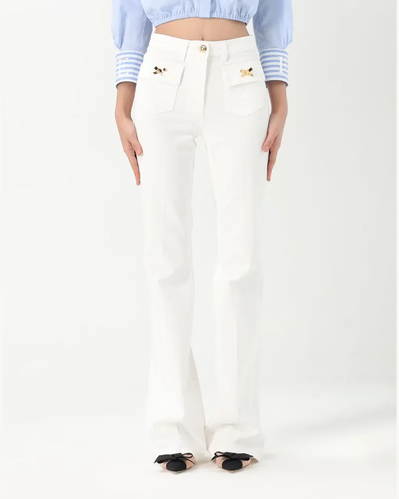 Elisabetta Franchi Jeans damen Weiß