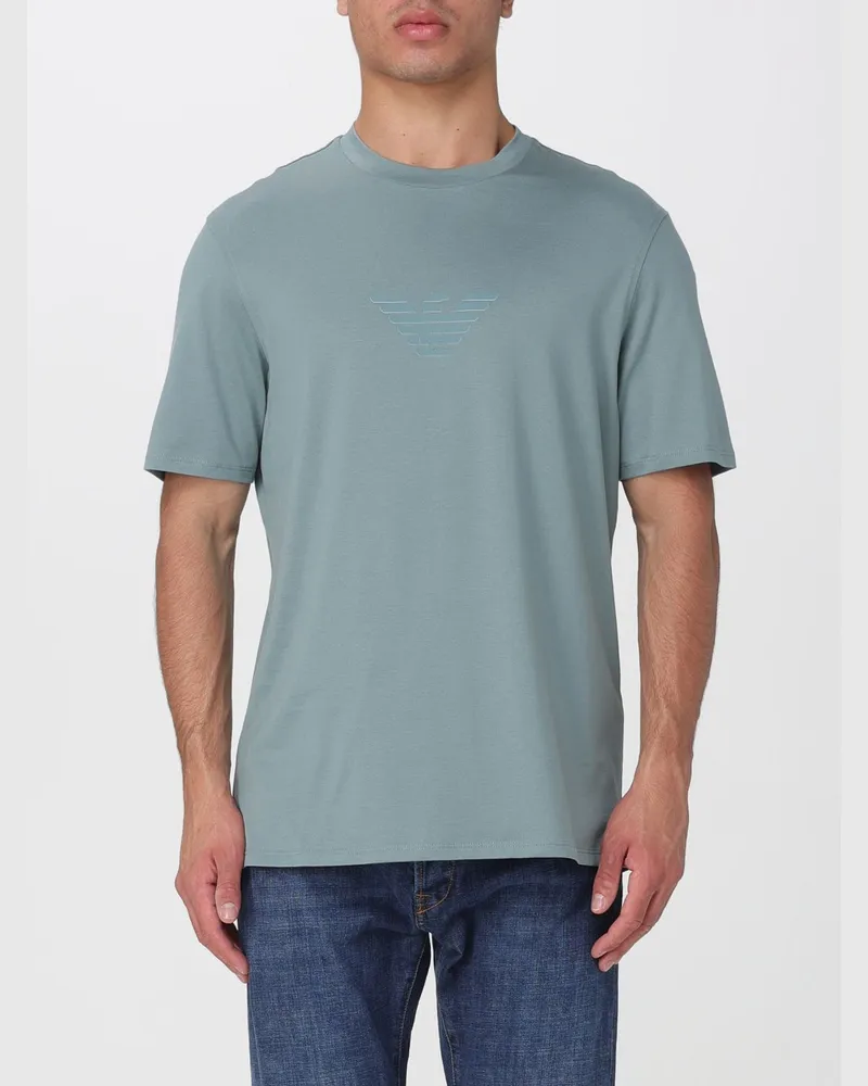 Emporio Armani Basic T-Shirt aus Baumwolle mit Adler Fa01
