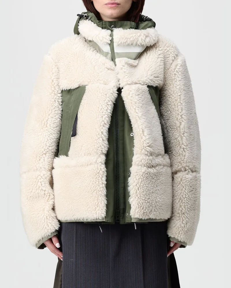 Sacai Jacke damen Ecru