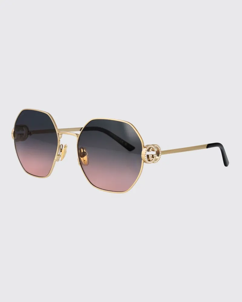 Gucci GG2046S Metallsonnenbrille Braun