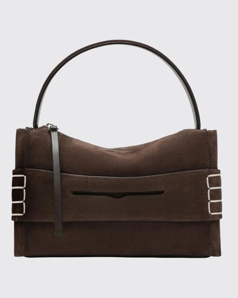 J.W.Anderson Kleine Loafer Handtasche aus Leder und Wildleder mit geprägtem Logo Braun