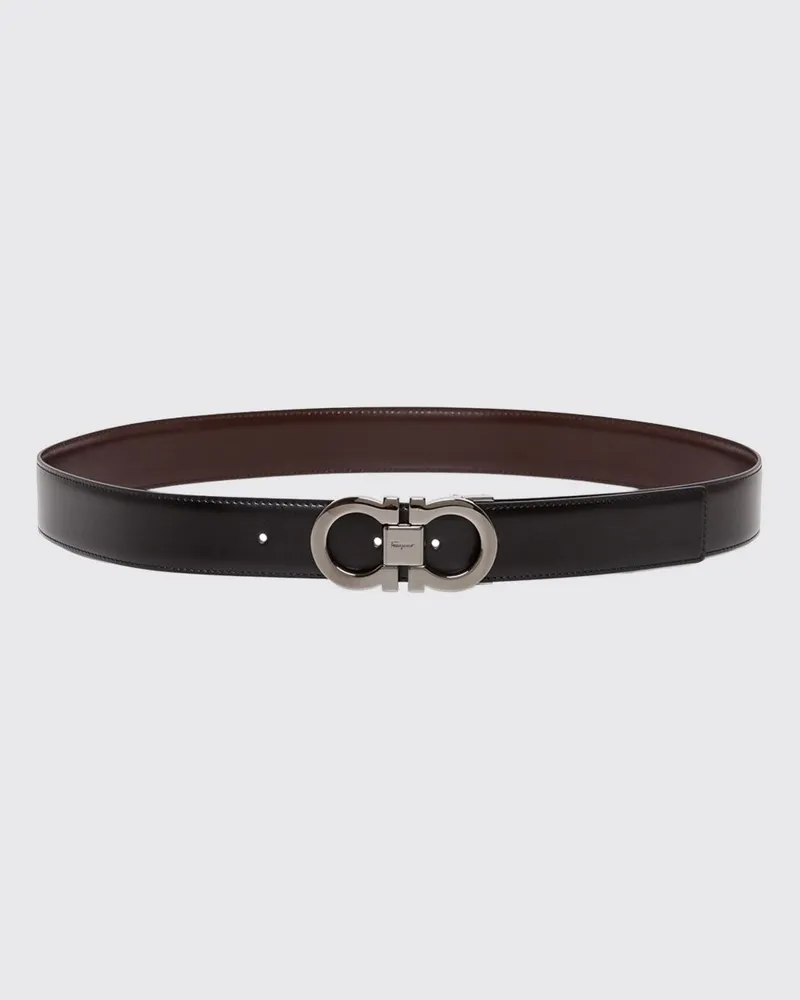 Ferragamo Wende-Gürtel aus Kalbsleder mit Gancini-Schnalle Braun