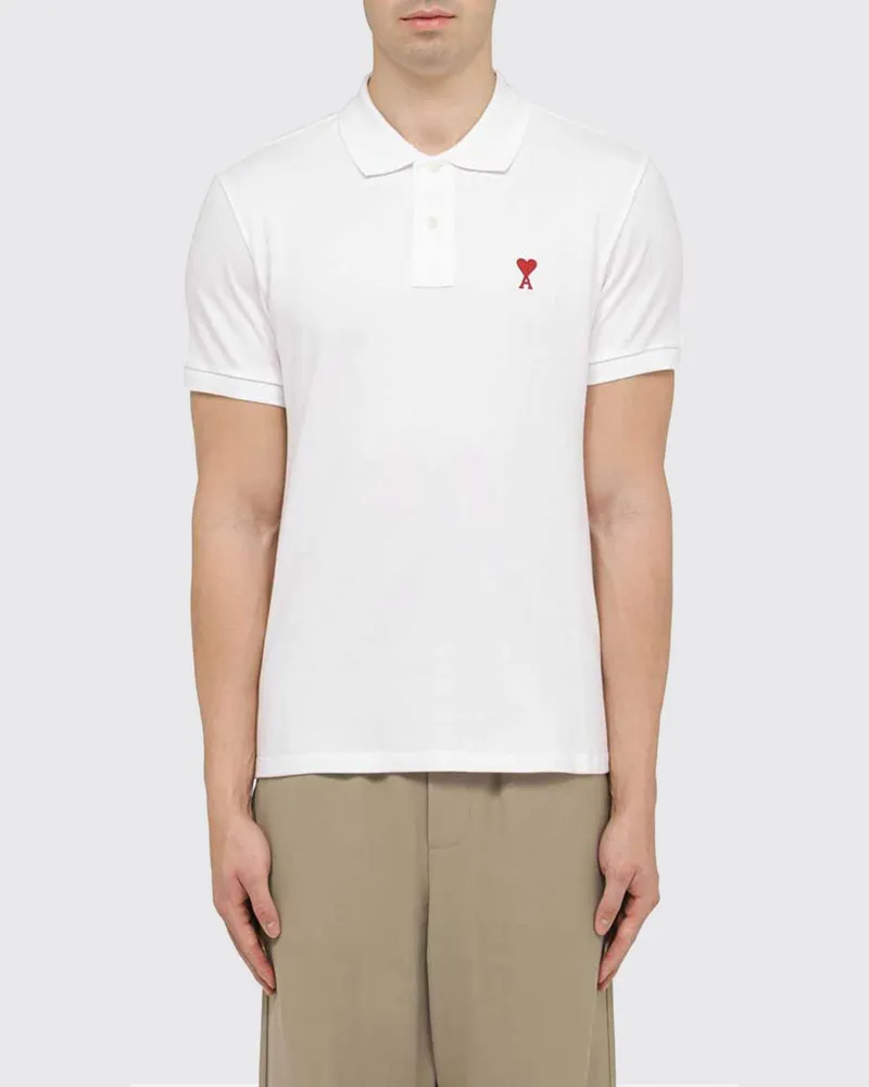 AMI Paris Polo herren Weiß