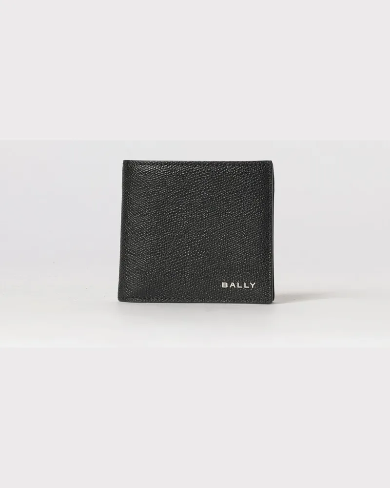 Bally Brieftasche aus genarbtem Leder mit Münzfach und Kreditkartenfächern Schwarz