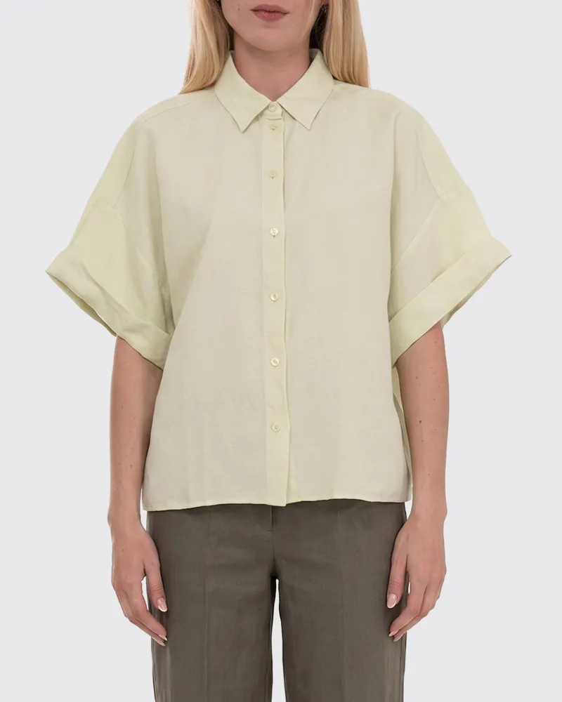 HUGO BOSS Casual Leinenhemd Grün