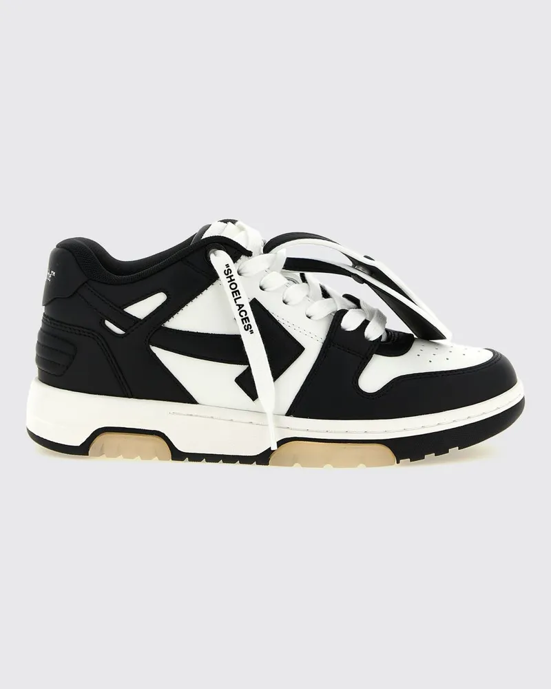 OFF-WHITE Zweifarbige Out Of Office Leder-Sneaker von mit appliziertem Logo Weiss