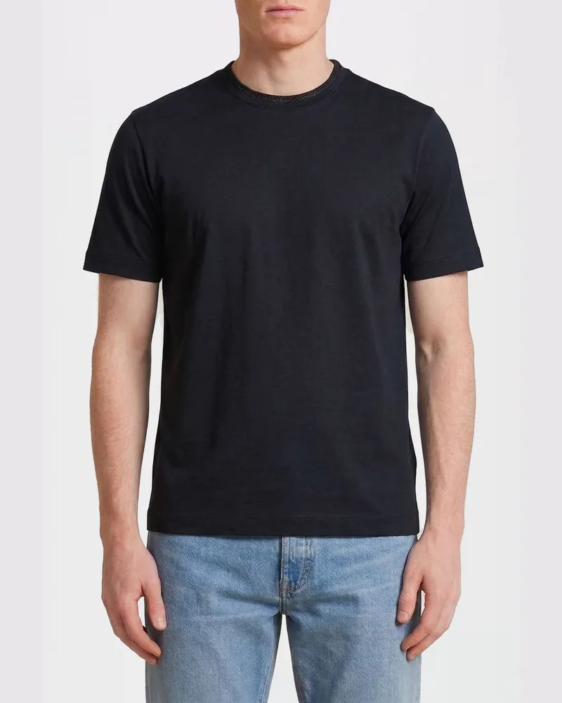 Canali T-shirt herren Schwarz