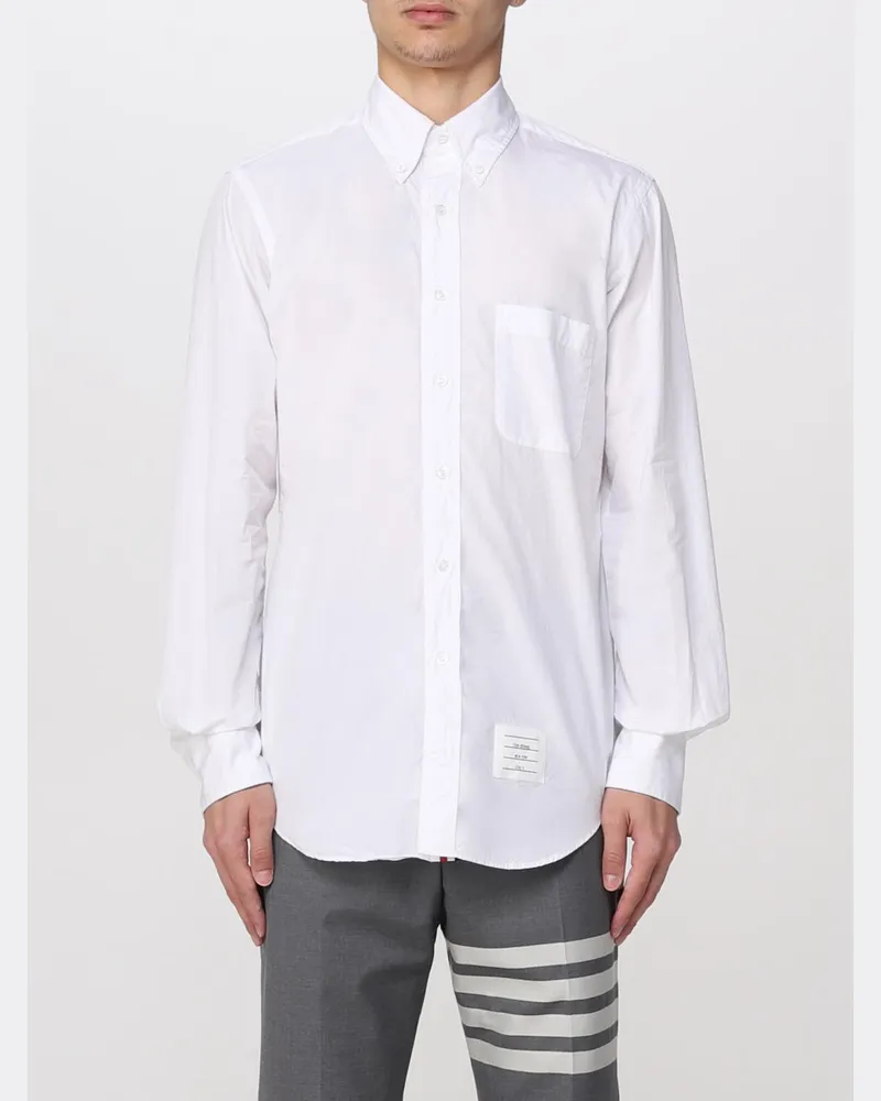 Thom Browne Popeline-Hemd Weiß