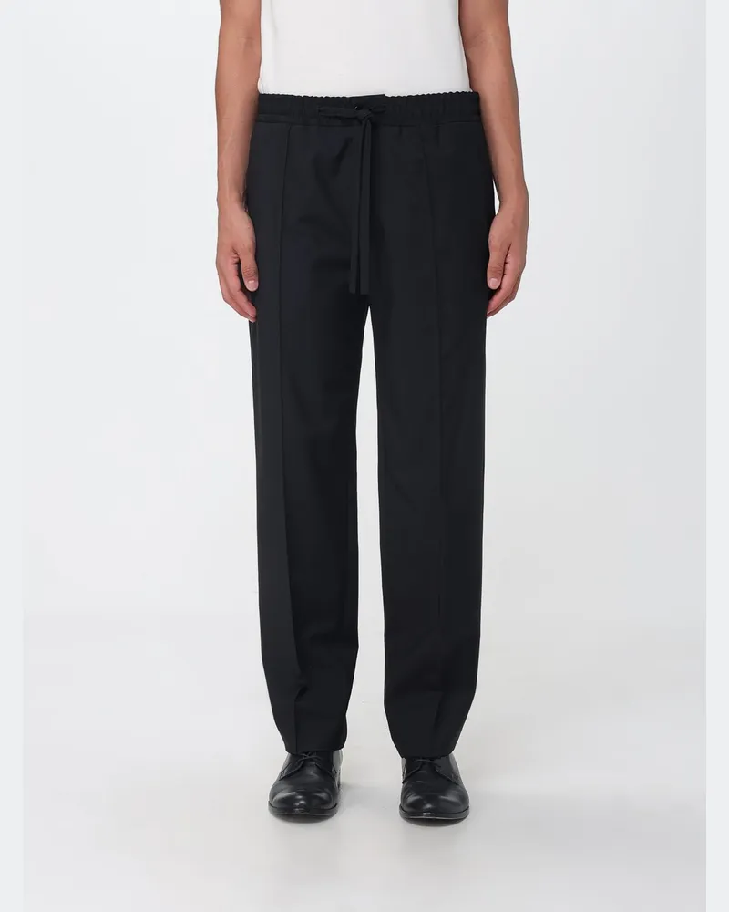Valentino Garavani Twill-Hose mit elastischem Kordelzugbund Schwarz