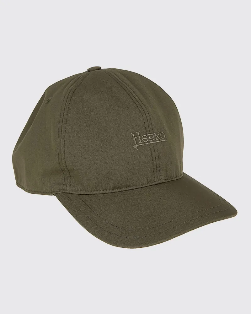 Herno Baseballkappe aus Baumwolle mit Ton-in-Ton gesticktem Logo Grün