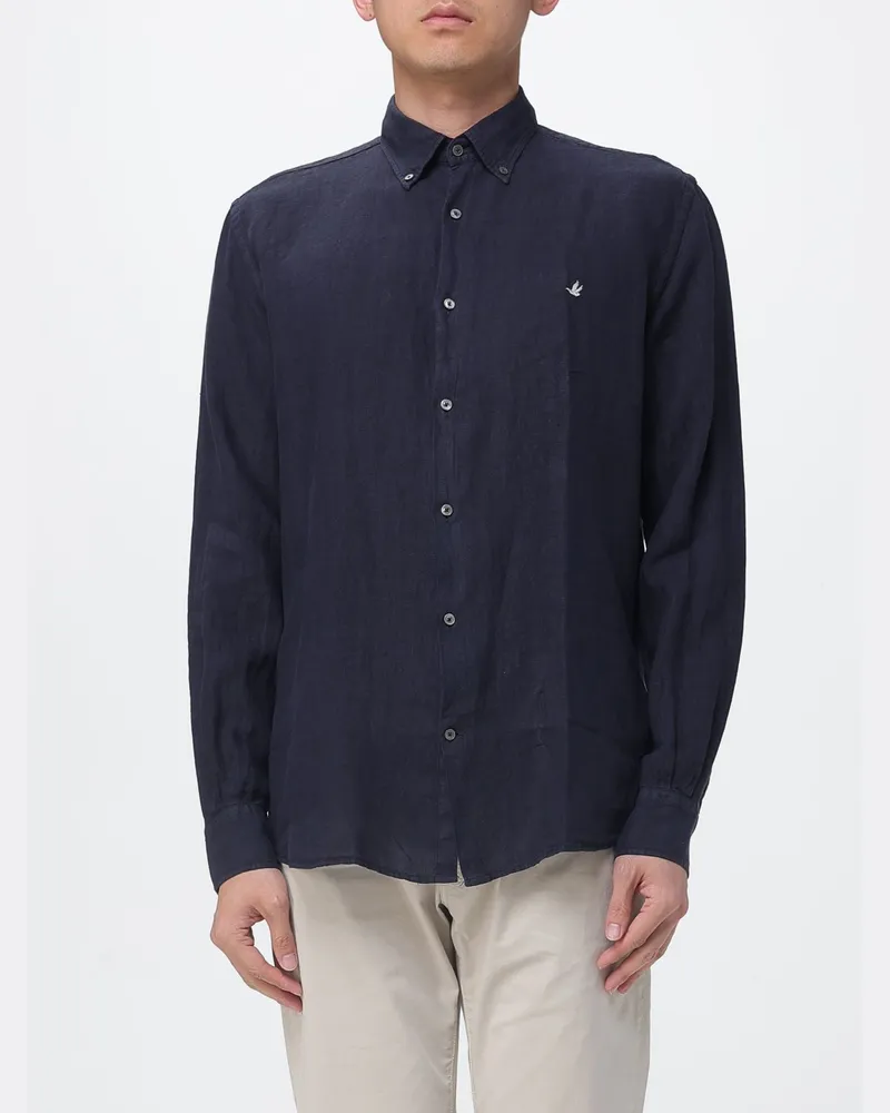 Brooksfield Lässiges Leinenhemd Navy